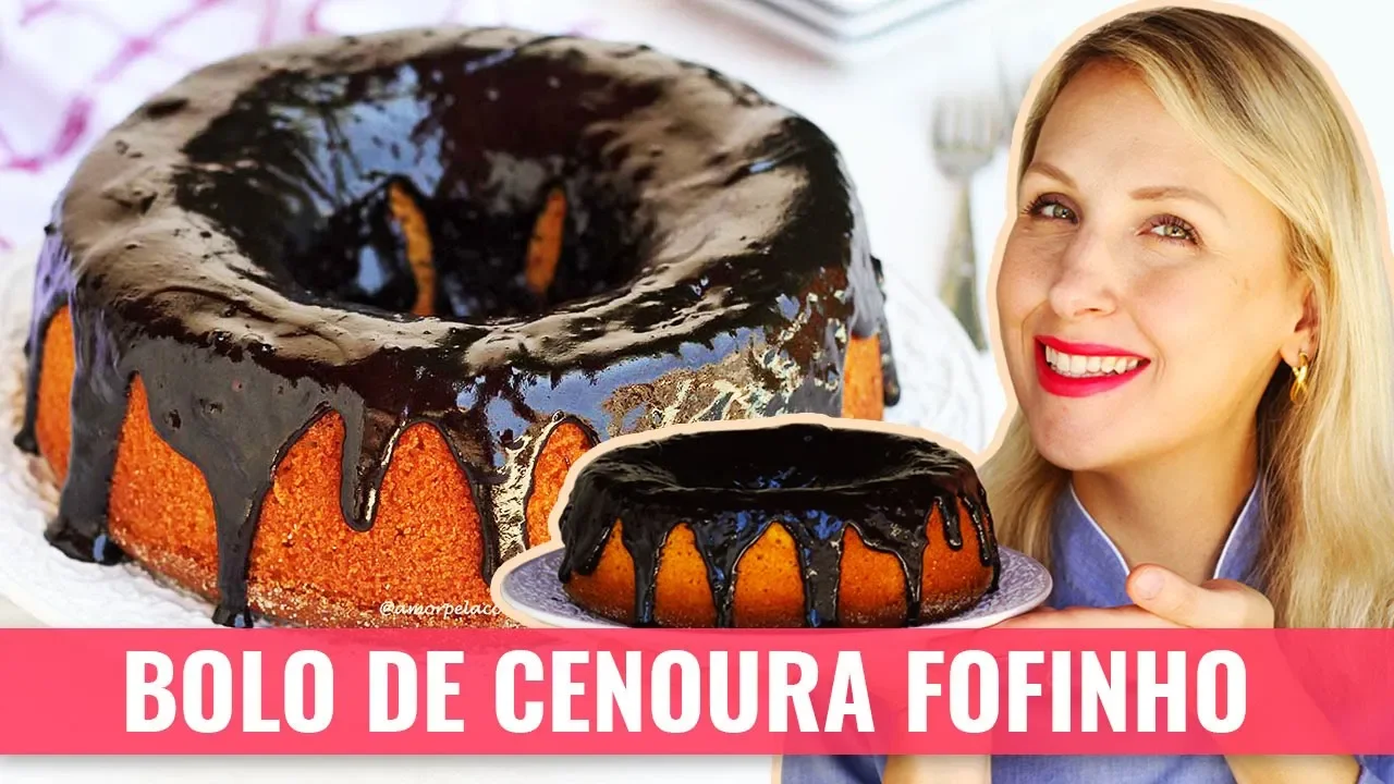 BOLO DE CENOURA VEGANO E SEM GLÚTEN. 