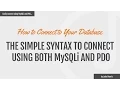 How to Connect to Your MySQL Database Using MySQLi and PDO
