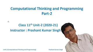 Computational Thinking Programming Part-2