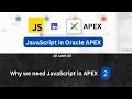 JavaScript in Oracle APEX Why we need JavaScript in APEX 2 With English Subtitles