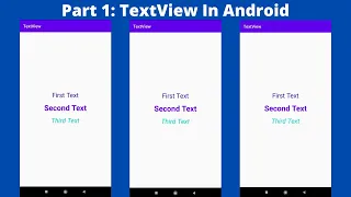 Part 1 How To Add TextView In Android Android UI Widgets Android Studio Tutorial