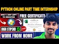 Python Internship 2025 Work From Home Free Registration Freshers Apply Now