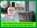 Verven van mijn houtkachel maar zo moet je het niet doen.