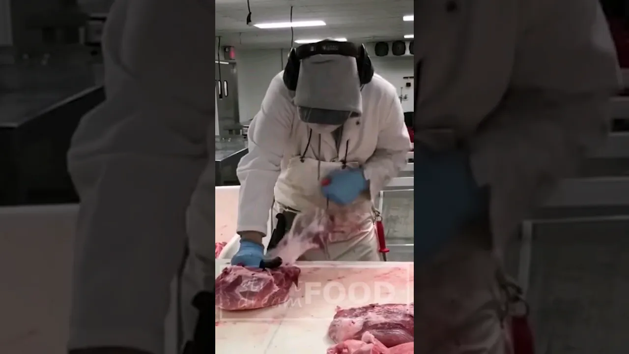 Super Fast Meat Cutting Skills!