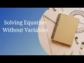 Program to Solve Equation 4 5 - 3 7 21 Without Variables