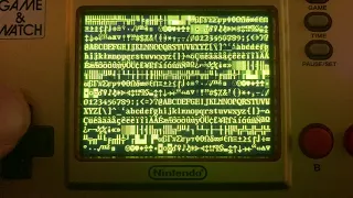 Fixed-size 8x16 bitmap font rendering on the G W