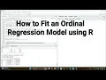 How to Fit an Ordinal Regression Model using the R Function polr