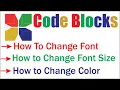 How To Change font Size of Code Blocks IDE how to change fonts of code blocks