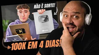 ELE FEZ 100K INSCRITOS EM 4 DIAS PRA PROVAR QUE NÃO É SORTE!