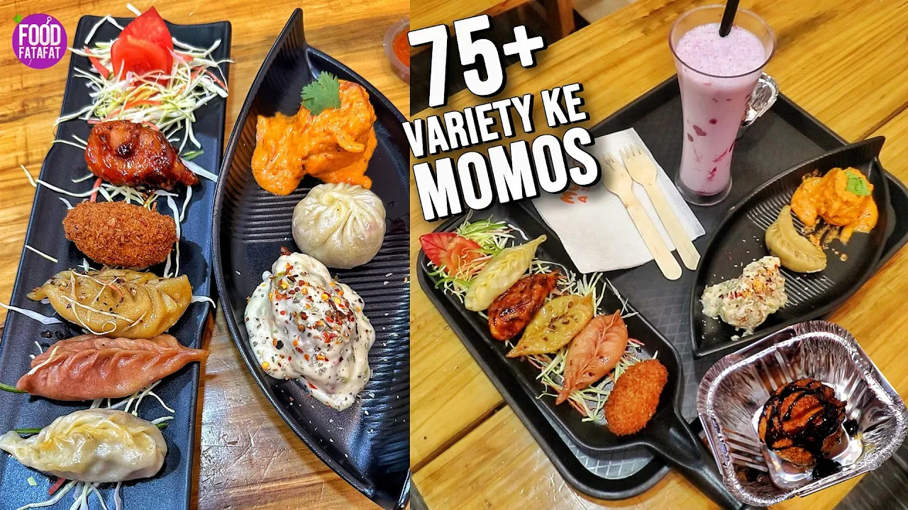 Mutton Momo, Chicken Momo, Chocolate Momo 75+ Variety   Momo Adda Jaipur   Street Food India