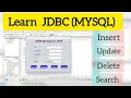 JDBC MySQL CRUD in NetBeans Connect Insert Update Delete Search Full Tutorial