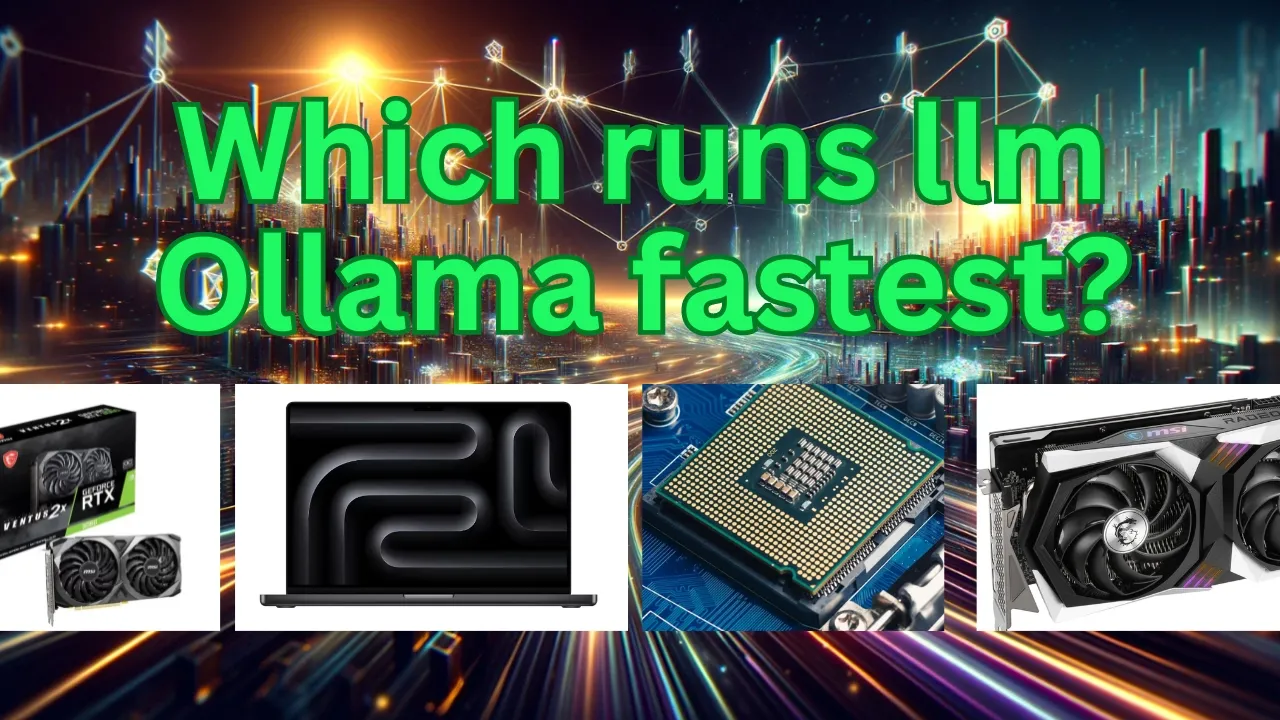 LLM Benchmarking Ollama - 9 Intel/AMD/Nvidia CPU/GPUs and Macbook pro - Mac AI Tutorial Video Thumbnail