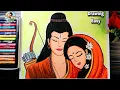 Ram Navami Drawing Ram Sita drawing with oil pastel Lord Shree Ram drawing easy