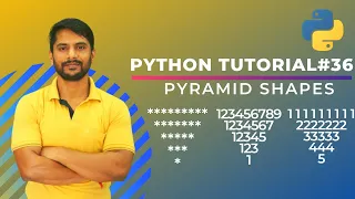 Python Pattern Programs - Printing Stars in Opposite Pyramid Shape