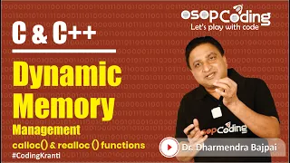 Dynamic Memory Management calloc realloc functions in C DSA tutorial -