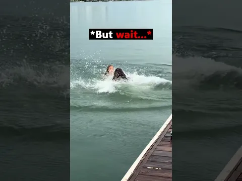 Puppy Follows Mom Into the Water 😳 (@chewythenewfie/TT)