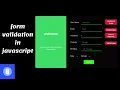 Complete Form Validation in JavaScript JQuery With Custom Styling