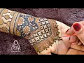 Very Beautiful Indian Semi Bridal henna design Beautiful dome style indian bridal henna tutorial