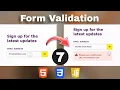 How to make Sign up Form Validation using HTML CSS JavaScript Part - 7 Developer Dude