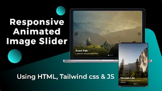 How to Build a Responsive Image Slider Tailwind CSS JavaScript HTML Animation Tutorial steps