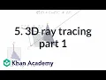 5 3D ray tracing part 1 Rendering Computer animation Khan Academy