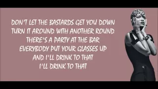 rihanna cheers drink to that lyrics video