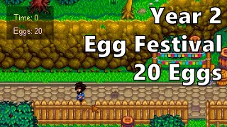 Stardew Valley Egg Festival - 1 6 Even Year 20 Egg Route