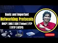 Basic and Most Important Networking Protocols DHCP DNS HTTPS Telnet SSH FTP TFTP etc