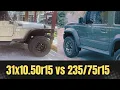 Switching From 31x10 50r15 To