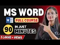MS Word Full Course in Just 90 Minutes MS Word One Shot Tutorial for Beginners CTA