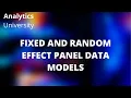 Fixed and Random Effect Panel Data Model Examples in R Programming Statistical Modelling