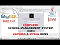 Complete School Management System integrated with MYSQL JSWINGS using NETBEANS 8 2 PART