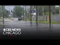 Flooding stalls cars in Hammond Indiana