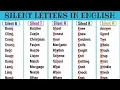 Silent Letters in English from A-Z List of Words with Silent Letters English Pronunciation