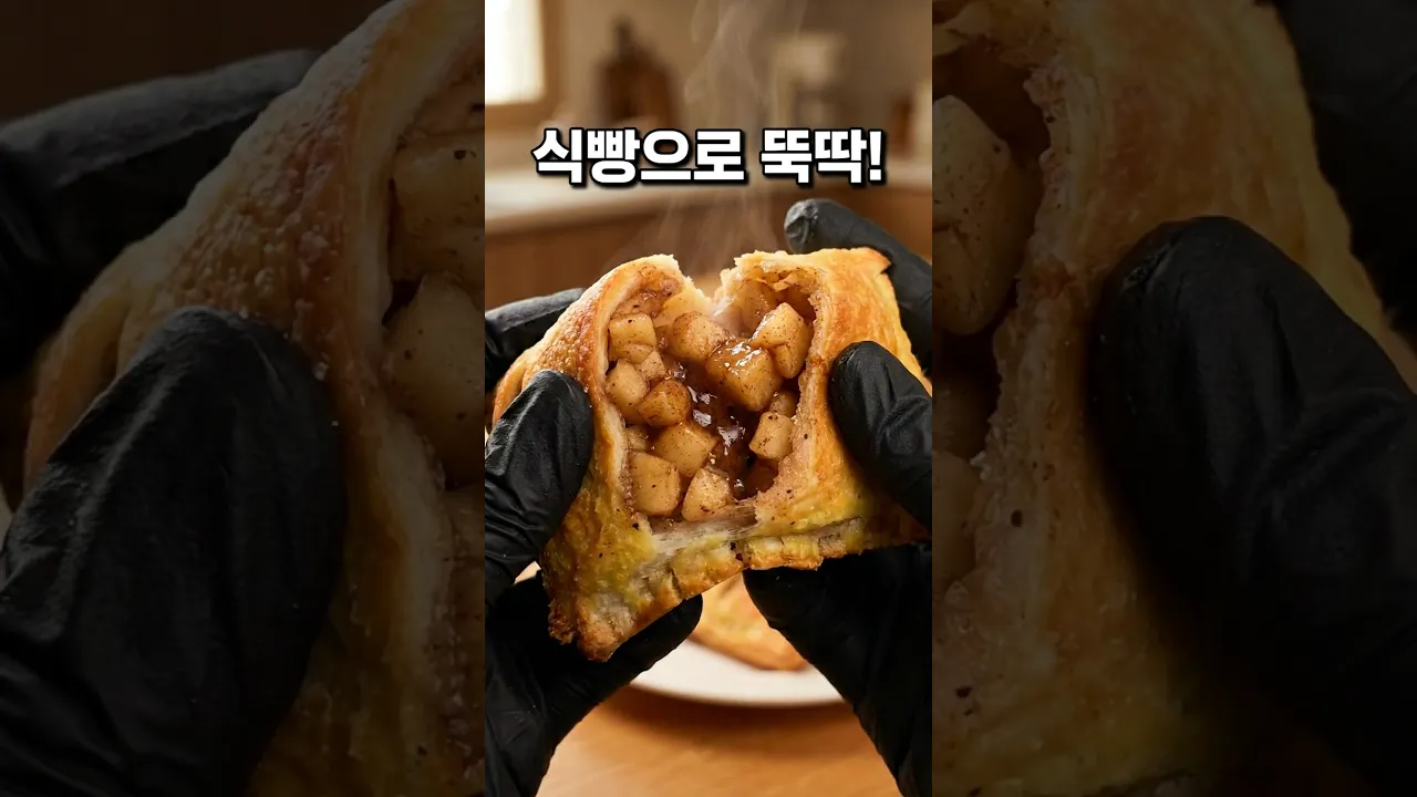 겉바속촉 초간단 식빵 애플파이 레시피 레시피 숏폼 썸네일