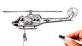 How to draw a Rescue Helicopter Taurus Art