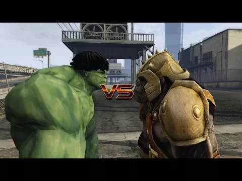 Download MP3 Hulk VS Gorilla Grodd - Epic Battle (GTA 5)