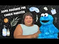 ASMR Cookie Monster Gets a Massage layered sounds massage glove soft spoken nostalgia