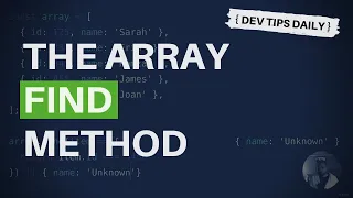 DevTips Daily The JavaScript array find method