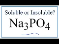 Is Na3PO4 Soluble or Insoluble in Water