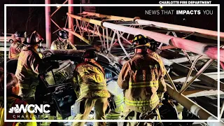 NCDOT Drunk driver crashes into I-77 sign structure causing it to collapse on car