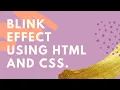 Blink Effect Using HTML and CSS