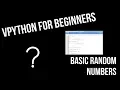 VPython for Beginners 5 - Basic Random Numbers