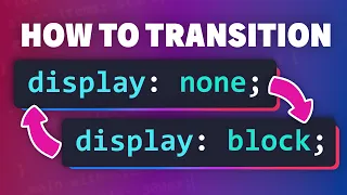 Transition to and from display none