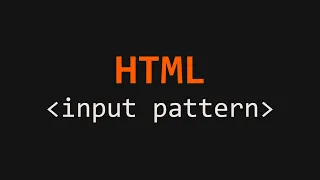 Input pattern HTML Example 4