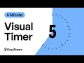 5 Minute Visual Countdown Timer For Classroom Parents Kids AD focus Workouts by Vizzy Timers