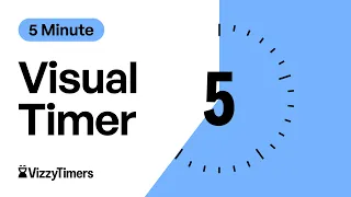5 Minute Visual Countdown Timer For Classroom Parents Kids AD focus Workouts by Vizzy Timers