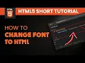 How to change a font in html 2024 Skill Wave
