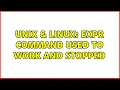 Unix Linux expr command used to work and stopped