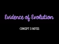 OLD Unit 6 Evidence of Evolution Notes